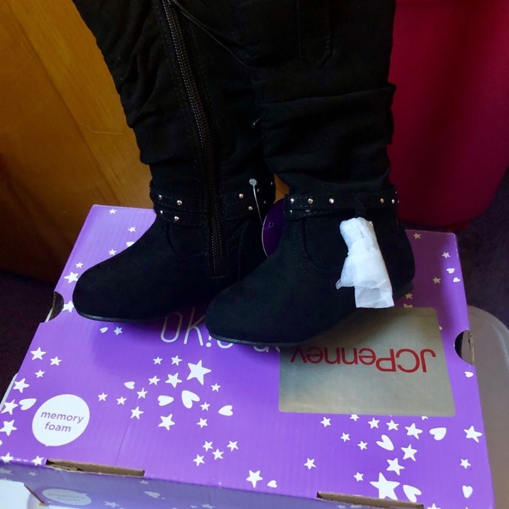 Okie Dokie Black Boots for Kids